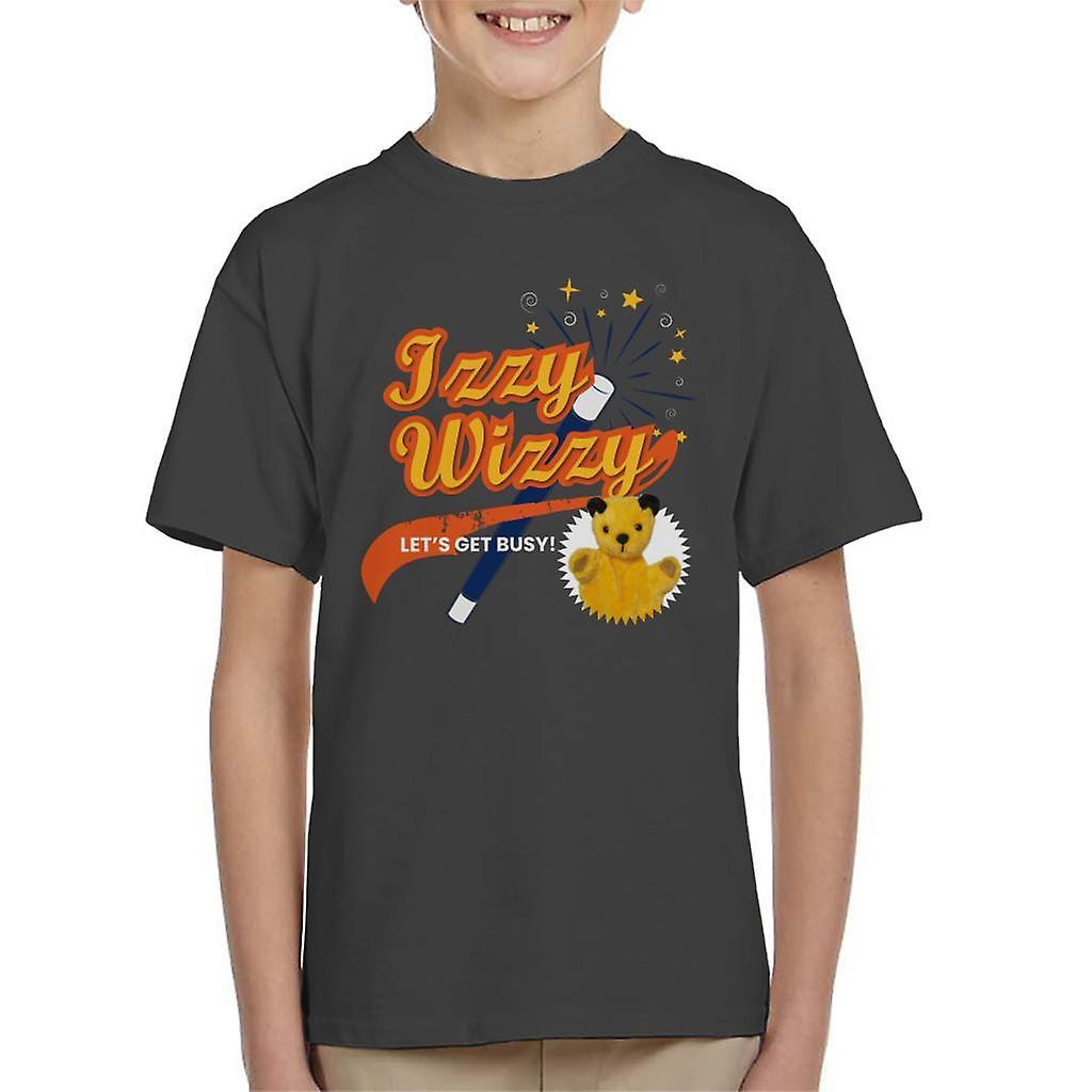 Sooty Magic Wand Izzy Wizzy Let's Get Busy Kid's T-Shirt Charcoal Small (5-6 yrs)