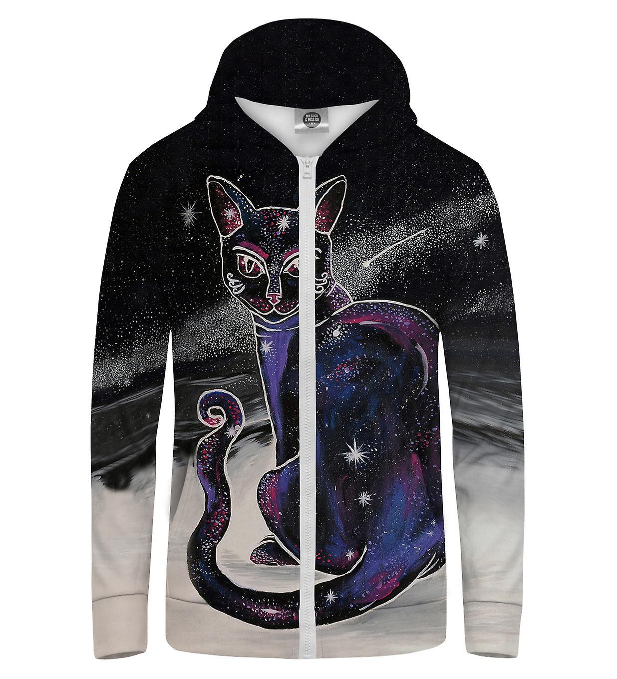 Mr Gugu & Miss Go Mr. GUGU & Miss GO galactic cat hoodie black L