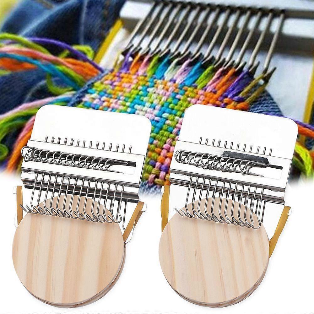 Eelhoe DIY Textile Tools Makes Beautiful Stitching Fun Mending Loom Speedweve Type Weave Tool Darning Machine Loom Small Loom 12pin