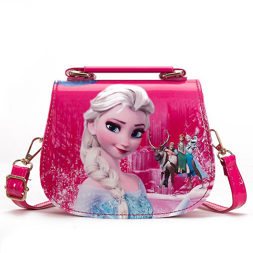 Cryin Frozen 2 Elsa Princess Kids Girls Toys Shoulder Bag  Handbag Shopping Bag Gift Rose Red