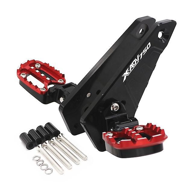 Motorcycle Accessories Folding Rear Foot Pegs Footrest Passengerfor Honda Xadv 750 X Adv 750 Xadv750 Xadv 750 2021 2022 Logo Black red