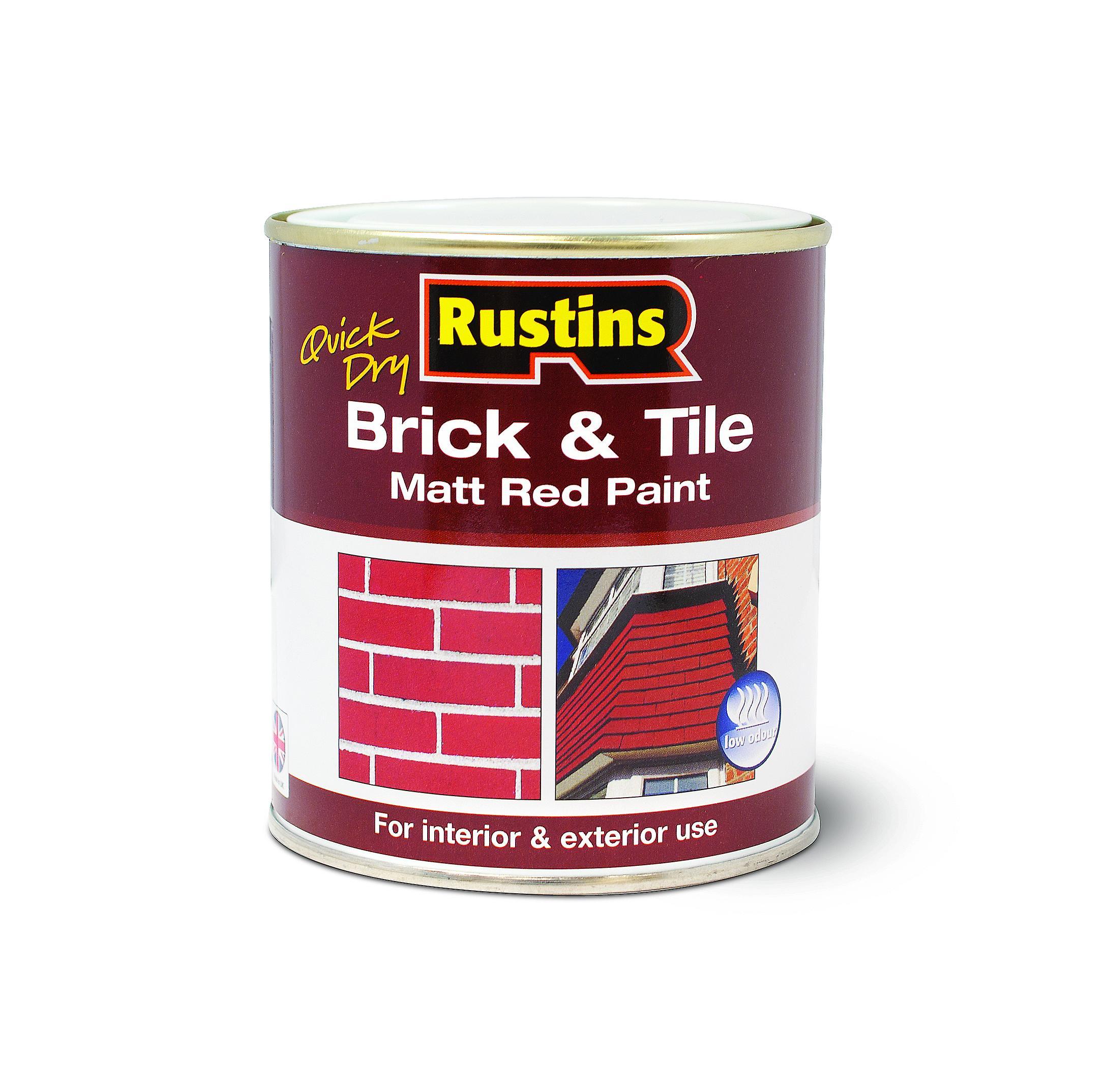 Rustins Quick Drying Brick and Tile Paint Matt Red 250ml