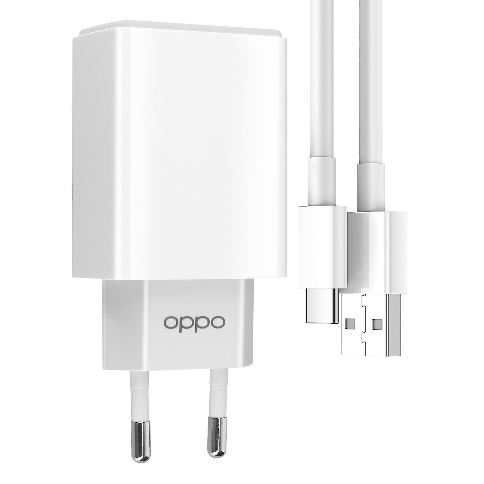 Official Oppo USB 10W Wall Charger with USB to USB-C Cable White