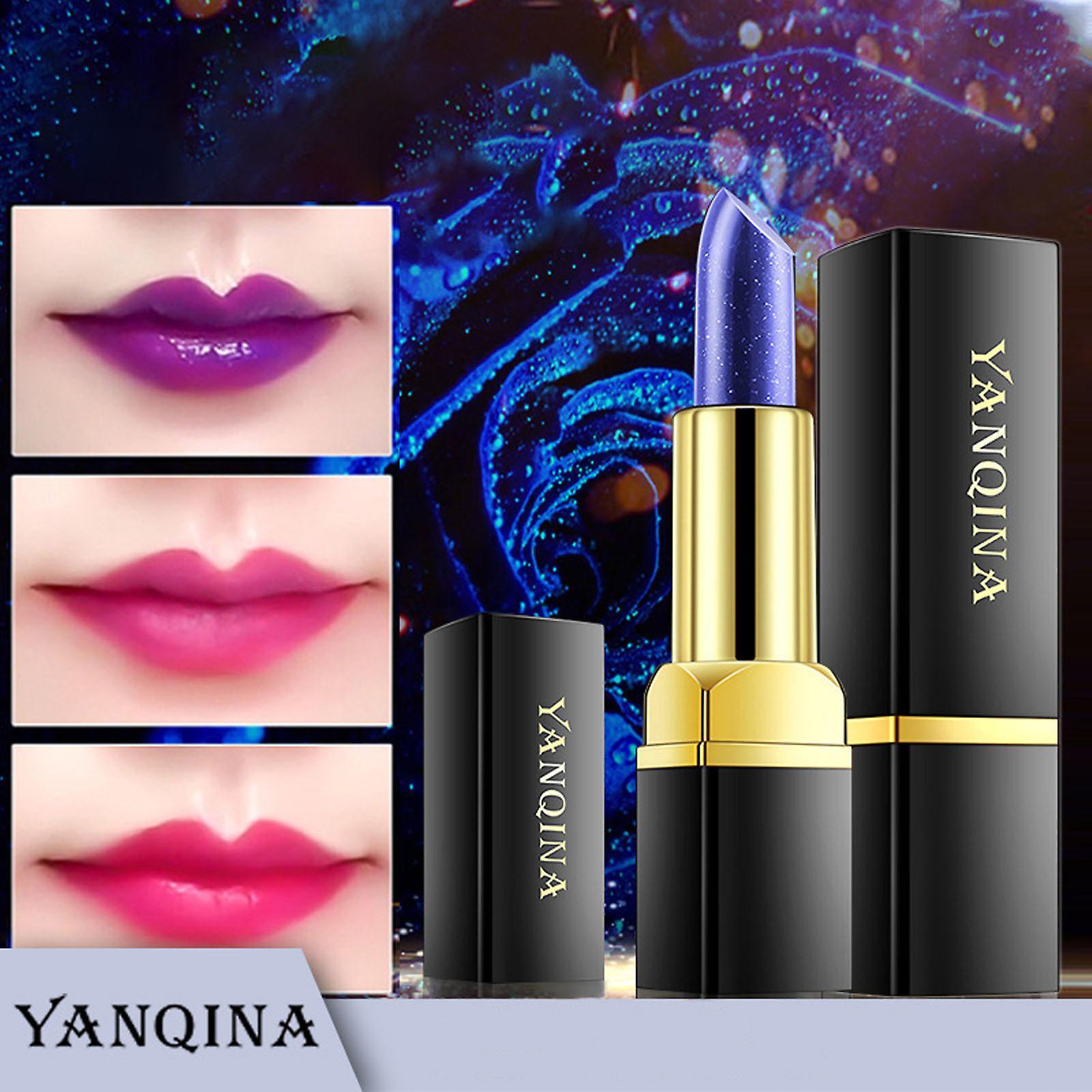 Baodan Color Changing Blue Temperature Control Lipstick Long-lasting Moisturizing With Flash Long-lasting