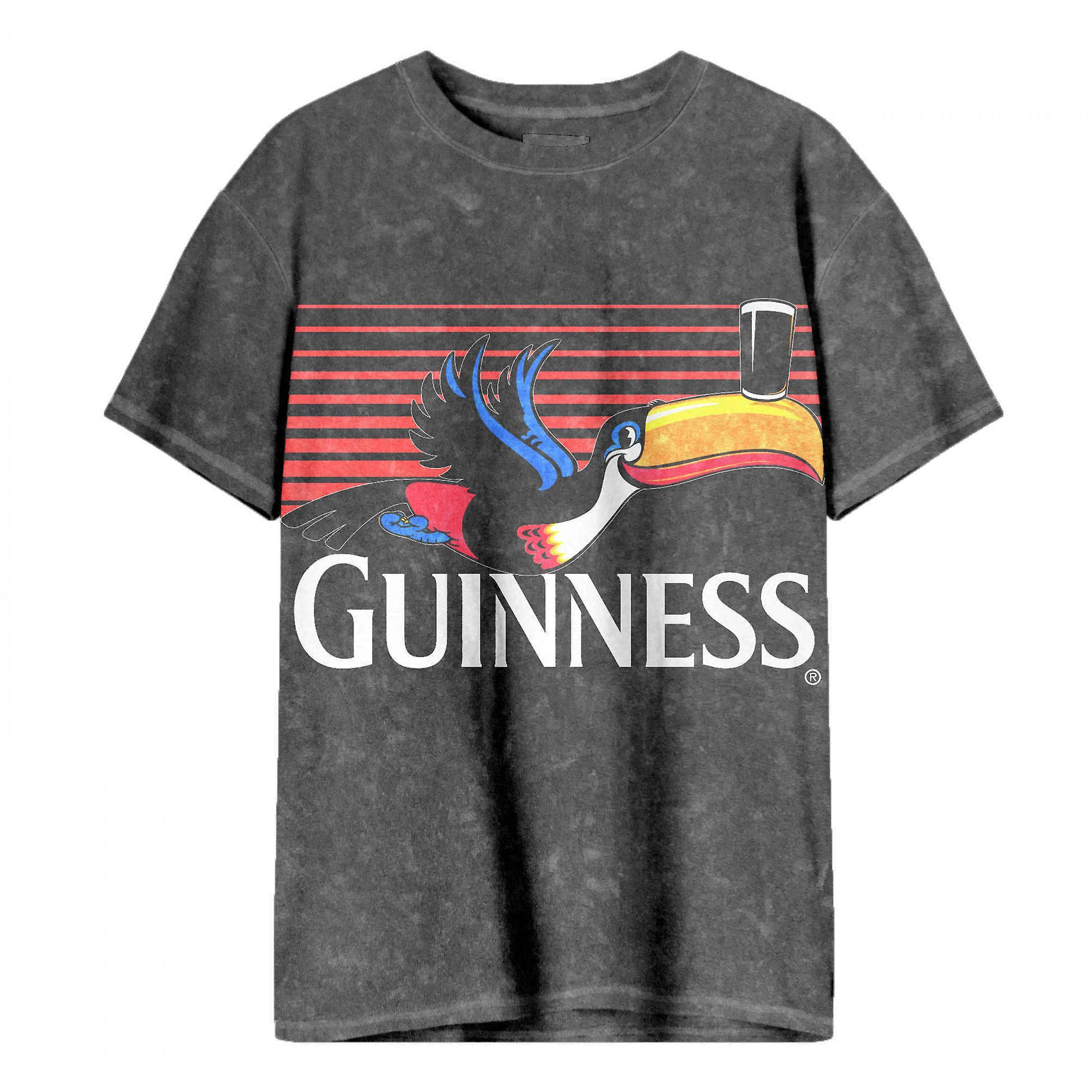 Beers Guinness Toucan Soaring Mineral Wash T-Shirt Grey X-Large