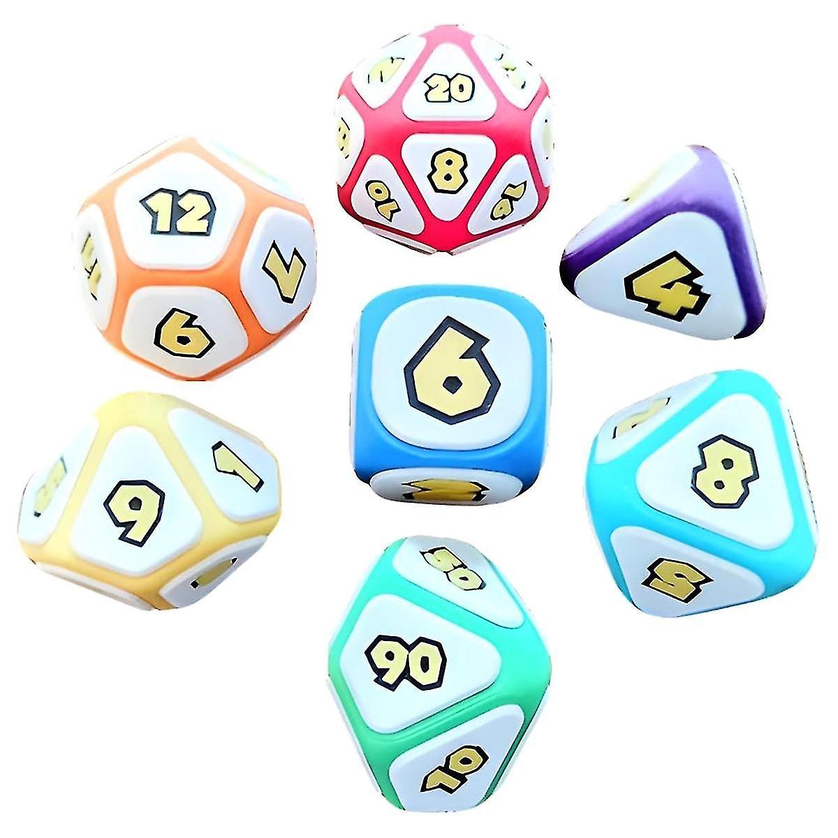 Bean 7PCS Mushroom Party Tabletop Role-Playing Game Dice,Cool Games DND Dice Set D D Family Tabletop Dice