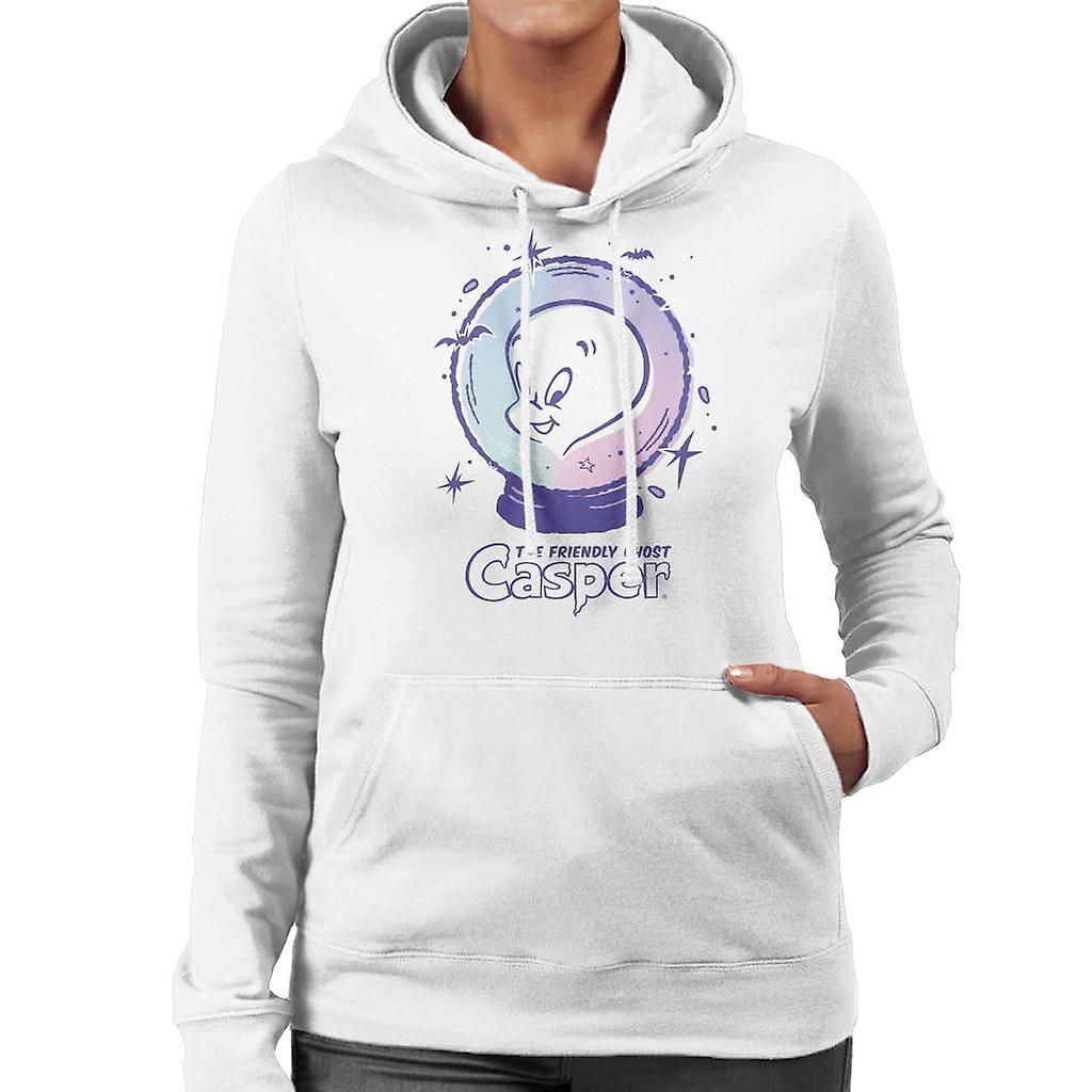 Casper The Friendly Ghost Crystal Ball Women's Hooded Sweatshirt White X-Large