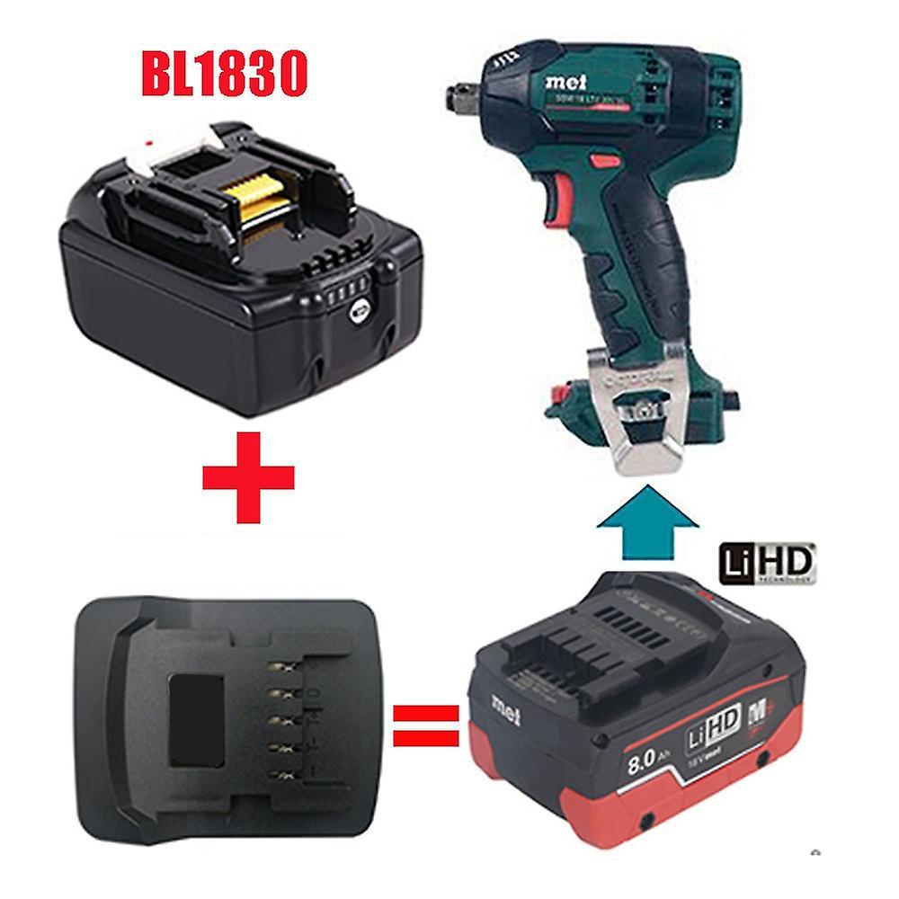 Okhitech For Makita BL18 LXT 18V lithium battery converter adapter to Metabo 18V lithium-ion batteries power tools