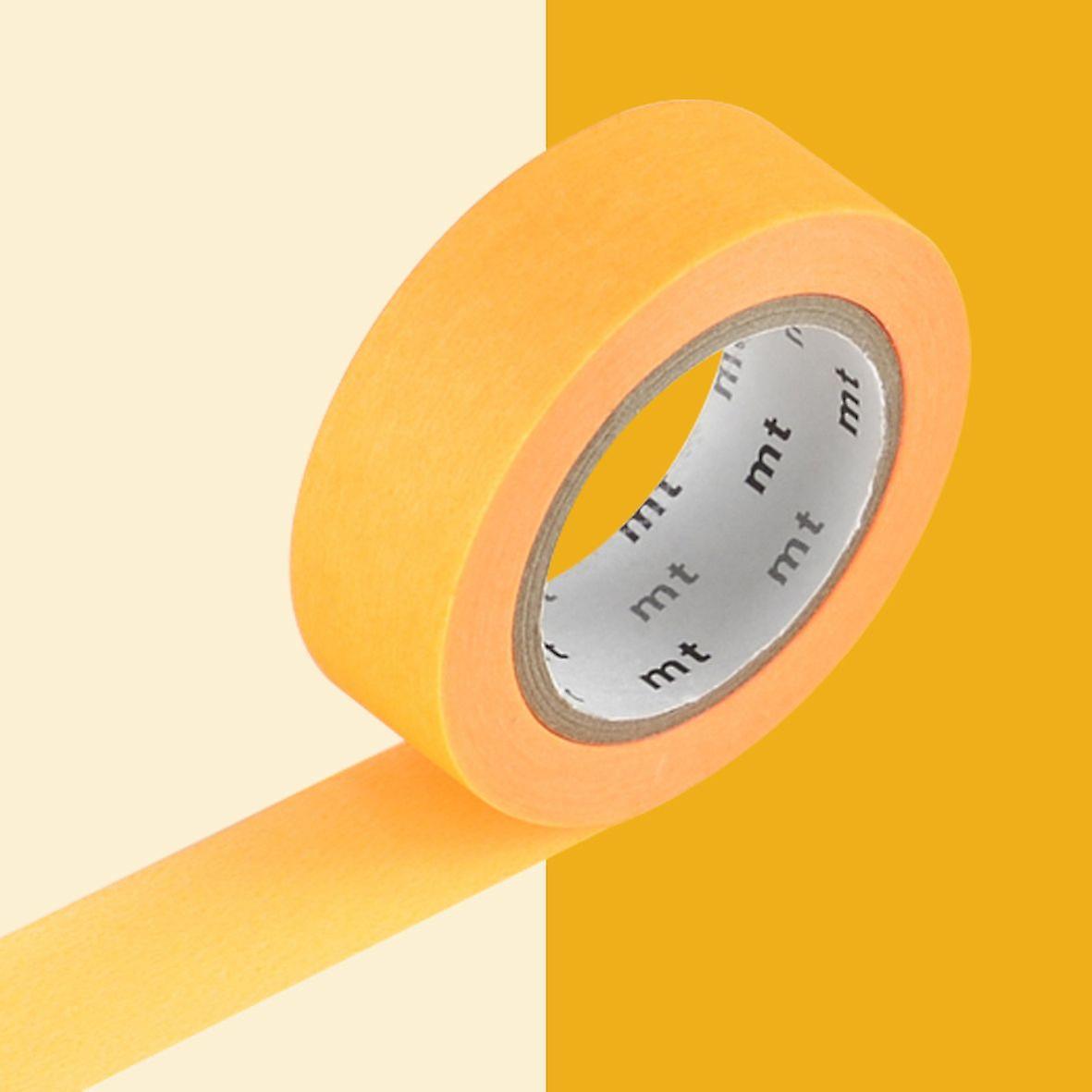 Masking tape unicolor - Orange fluo - 1,5 cm x 7 m