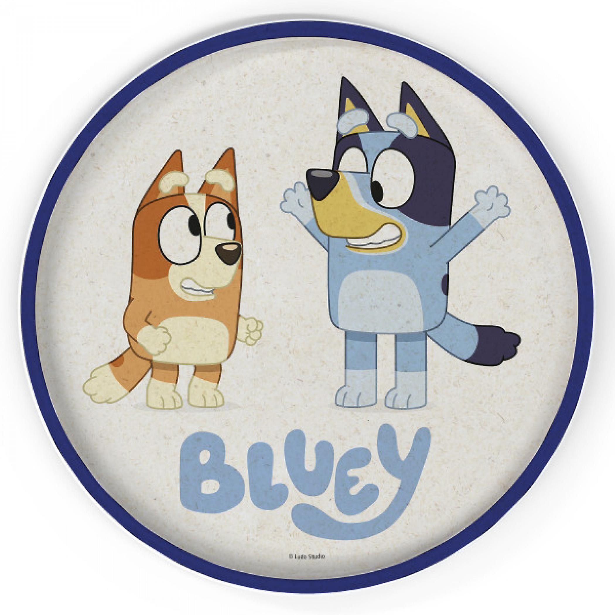 Cartoons Bluey Meal Time Plate with Rim Multi-Color