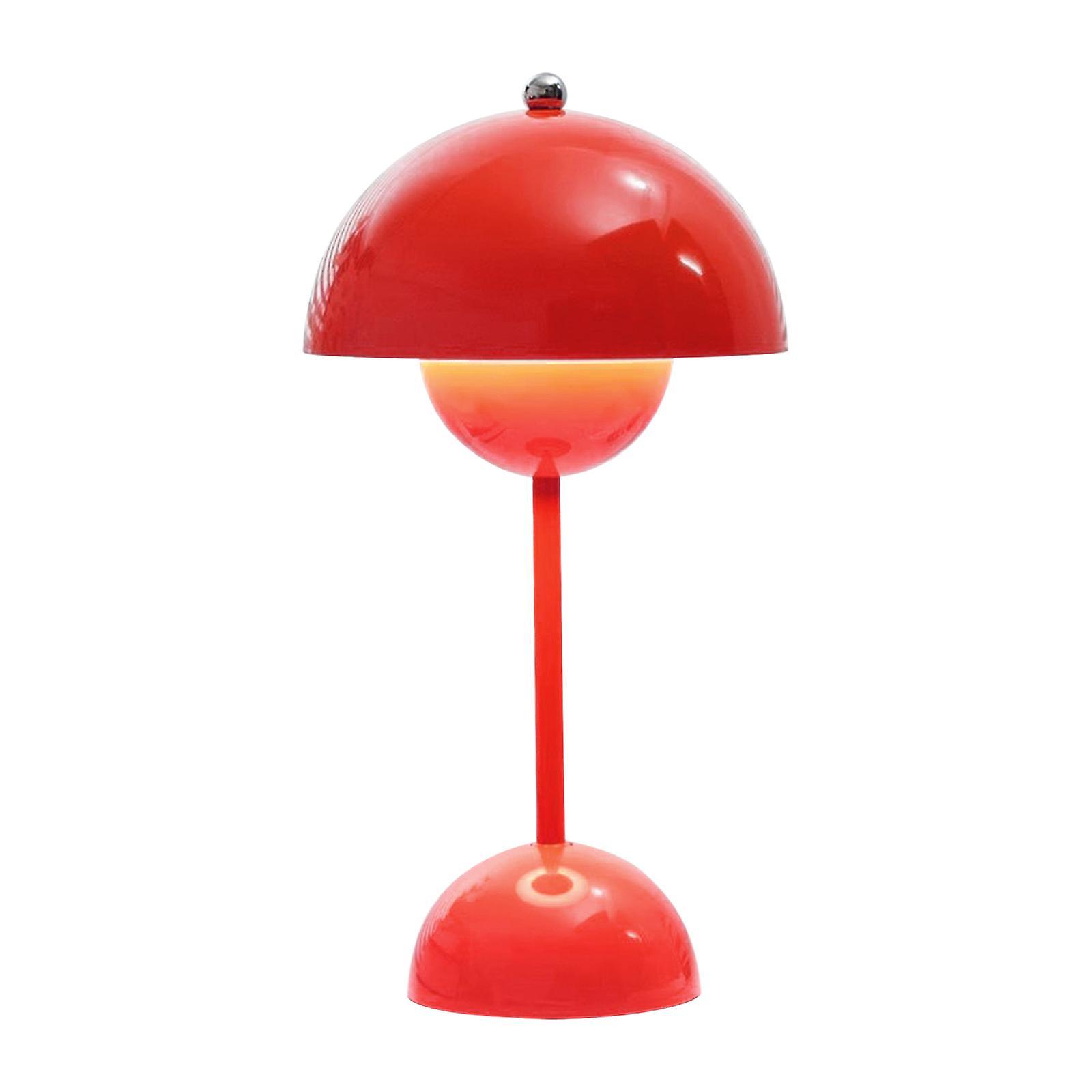 Kakanwo Nordic Danish Flower Bud Table Lamp, Desk Decoration, Bedside Lamp ( Plug In Payment ) Red Free Size