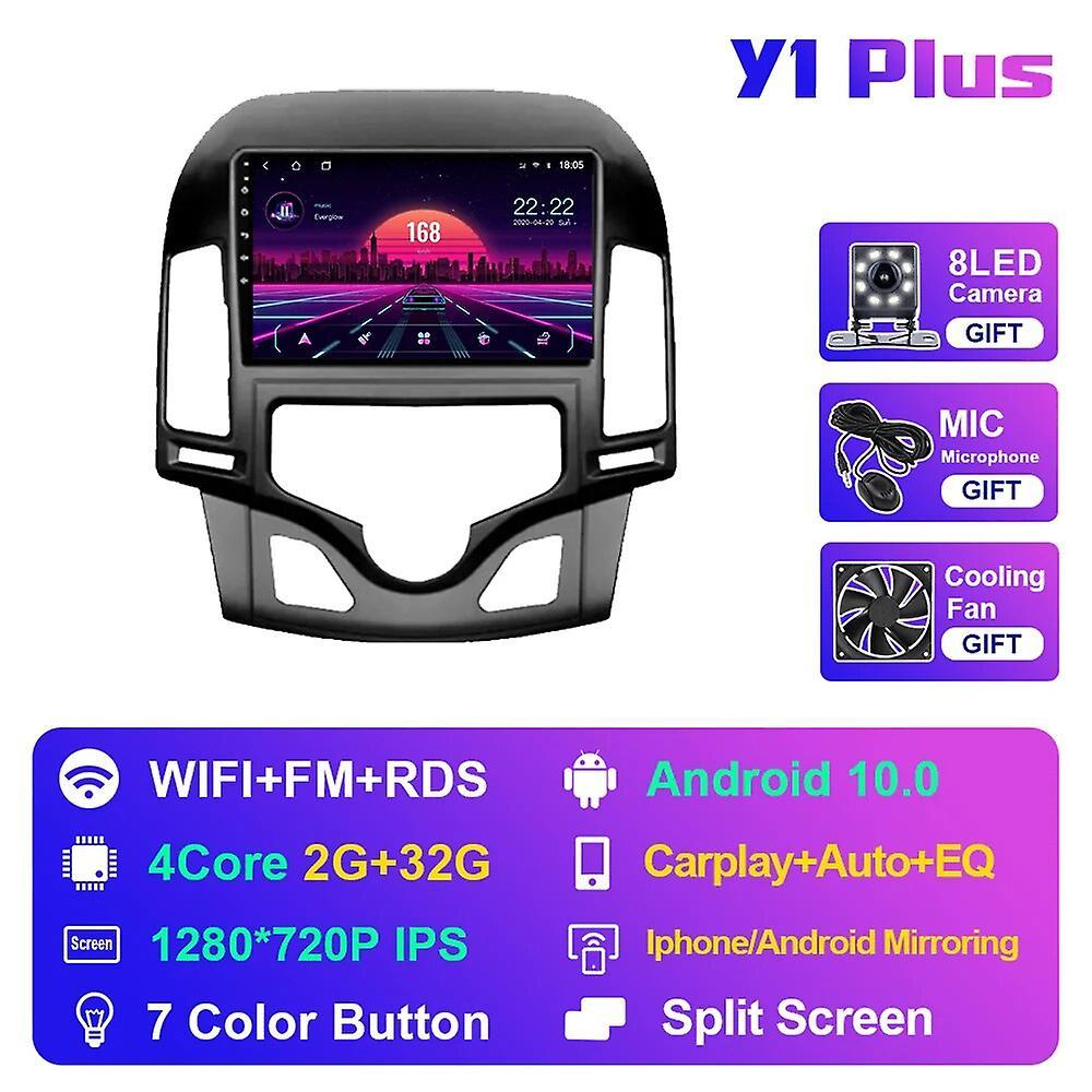 Aintier For Hyundai I30 2006-2011 Car Radio Stereo 2din Autoradio Multimedia Video Player Navigation Gps Android Auto Carplay Y1 Plus 2G 32G AT None