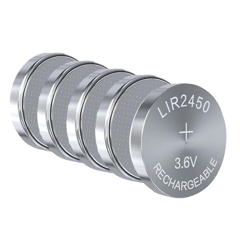 unbrand 5 Pack Lir2450 Lir 2450 3.6v Lithium Rechargeable Batteries Replace Cr2450