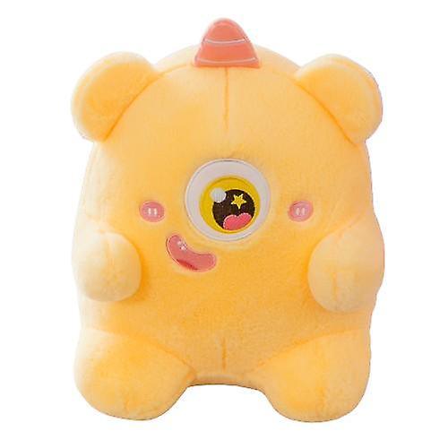 Moye Adorable Monster Plush Toy,cuddly Stuffed Animal Doll And Pillow Yellow 33cm