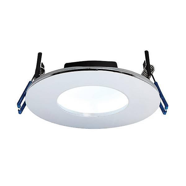 Saxby Lighting Orbitalplus Fire Rated Integrated LED 1 Light Bathroom Recessed Light Chrome Plate IP65