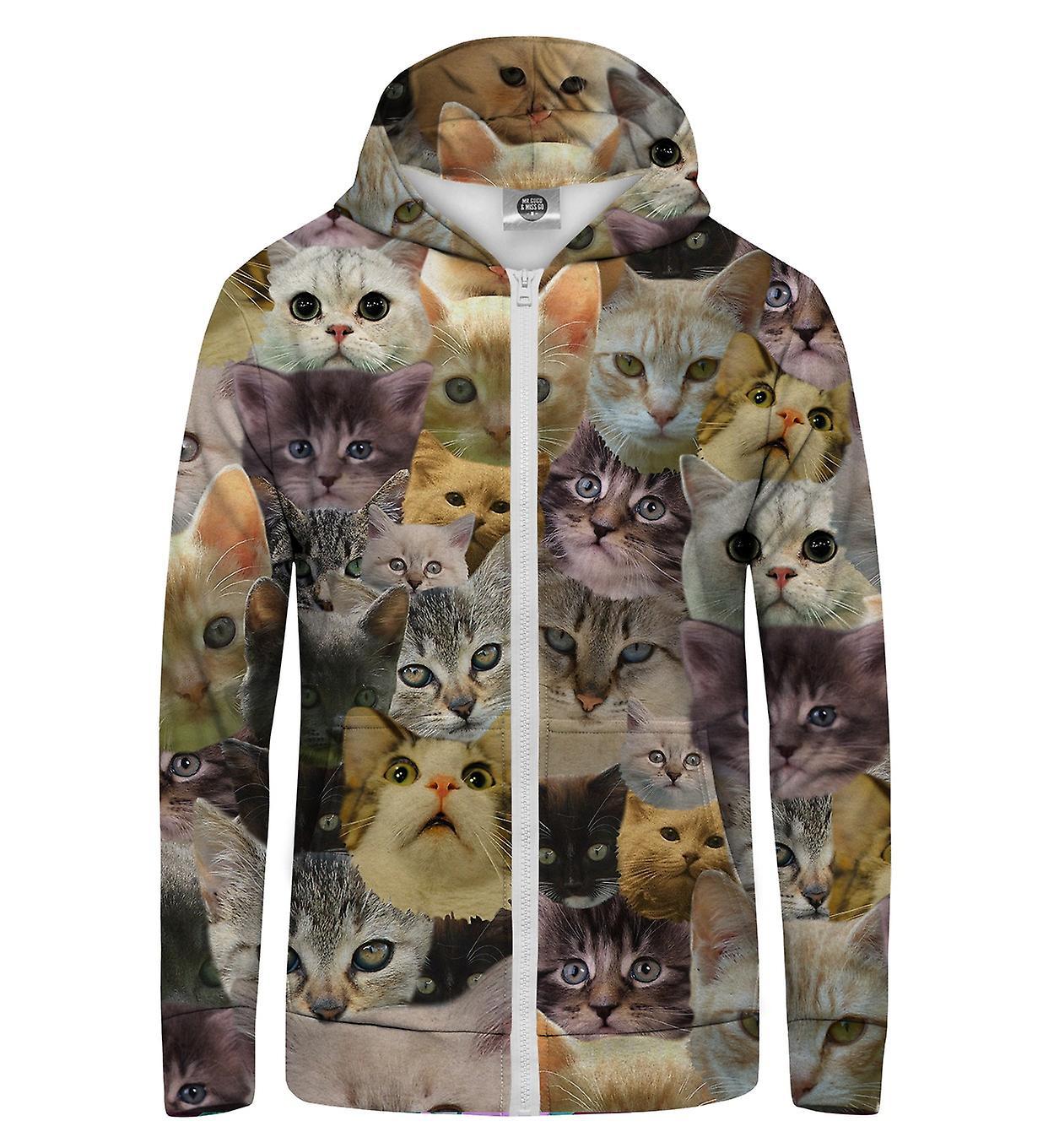 Mr Gugu & Miss Go Mr. GUGU & Miss GO Catz Hoodie Kangaroo Zip Up beige M