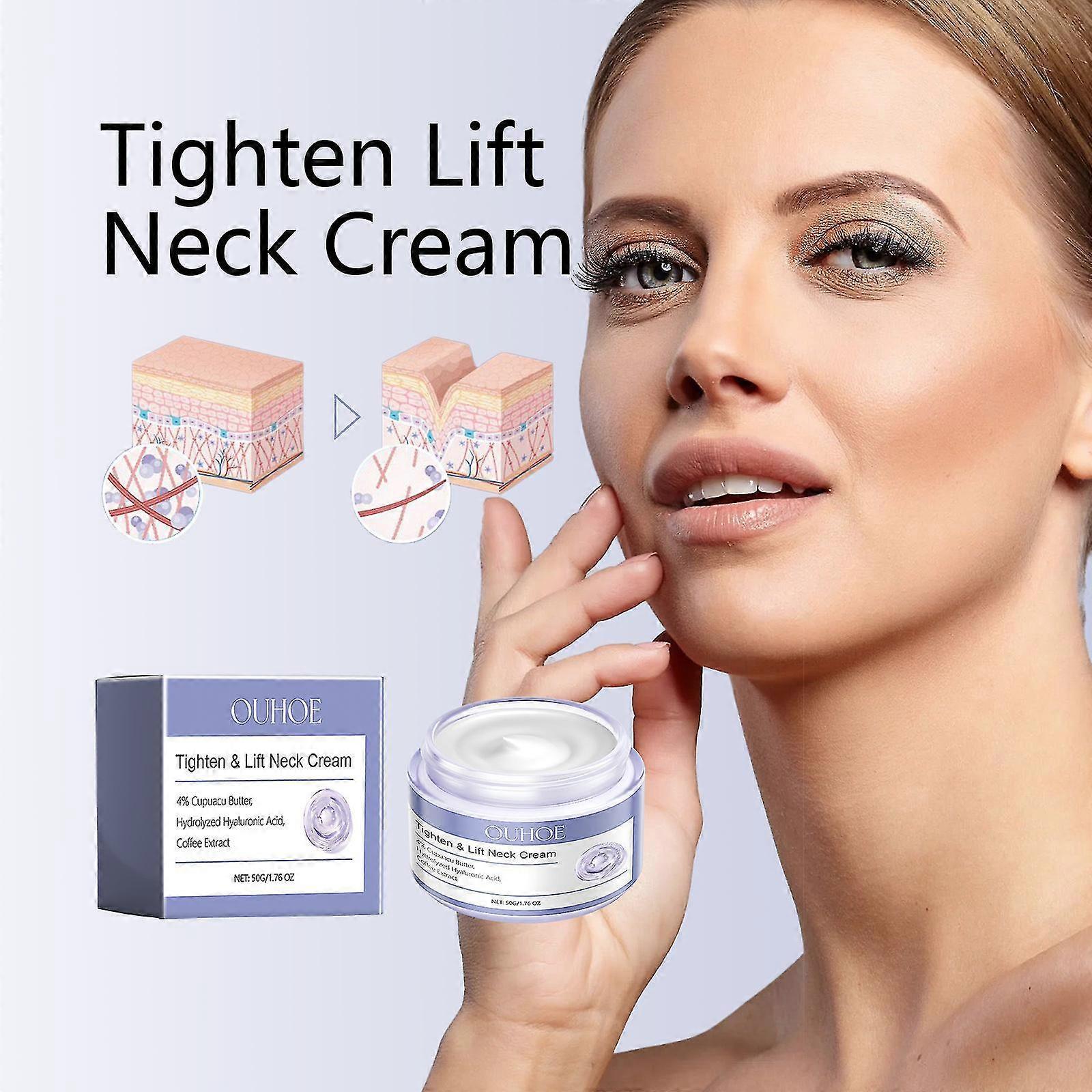 Shanxi Shuishuidiansan Trading 3pcs Neck Cream, Neck Firming Cream, Neck Tightening Cream, Neck Lifting Cream, Anti-Aging Neck Cream with Hyaluroni...