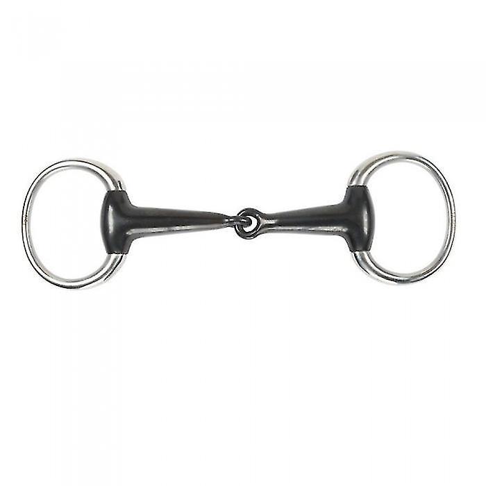 Shires Sweet Iron Hollow Mouth Horse Eggbutt Snaffle Bit Black 5in