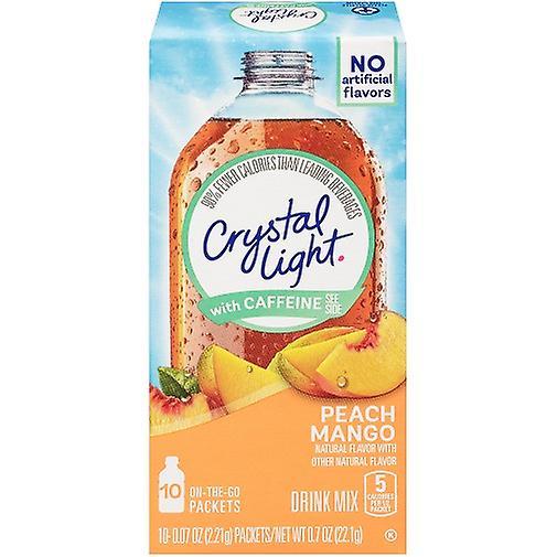 Crystal Light on the Go Peach Mango with Caffeine Drink Mix Packets