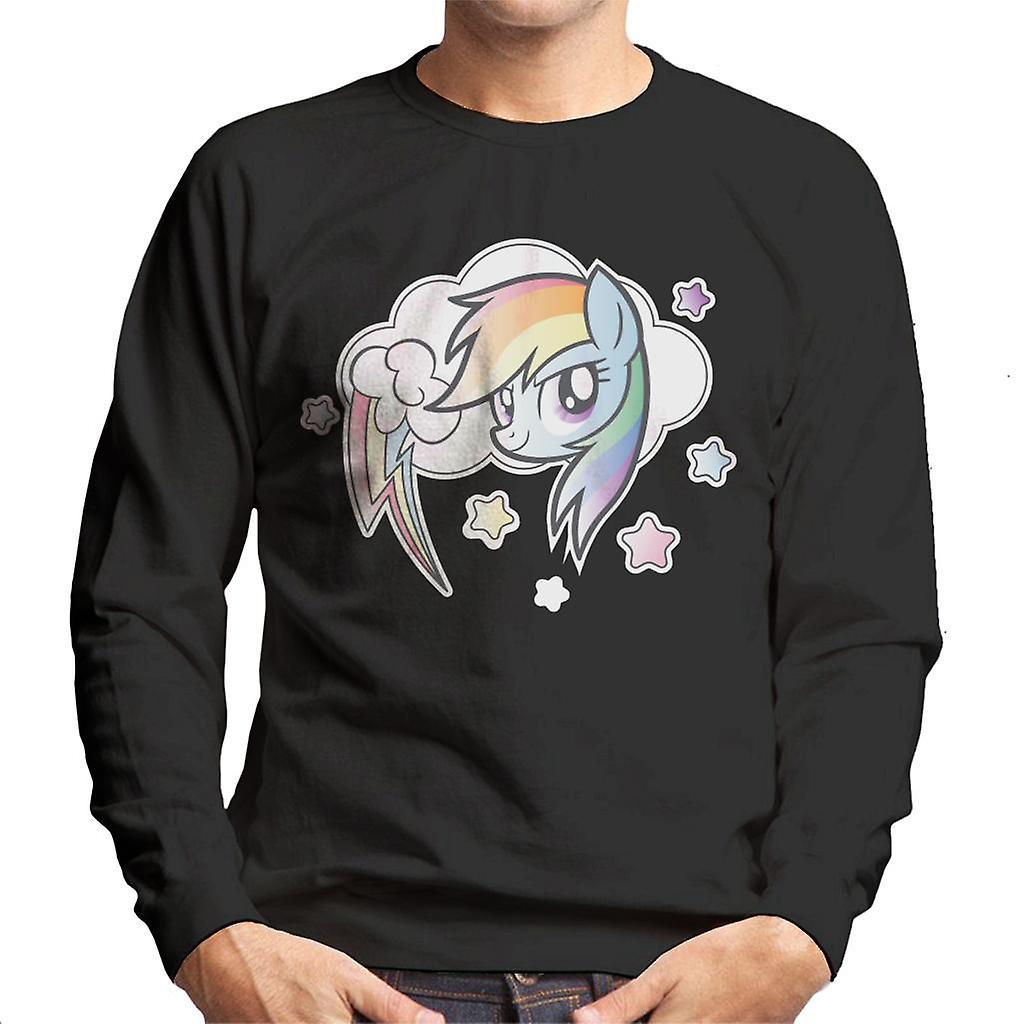 My Little Pony Rainbow Dash Cloud Men's Sweatshirt Black X-Large