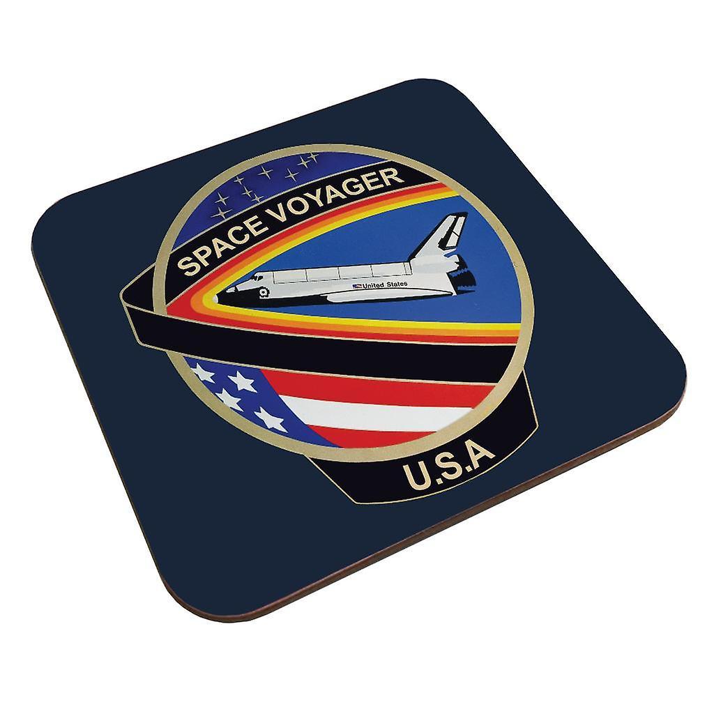 NASA STS 61C Space Shuttle Columbia Mission Patch Coaster Navy Blue 9 x 9 cm