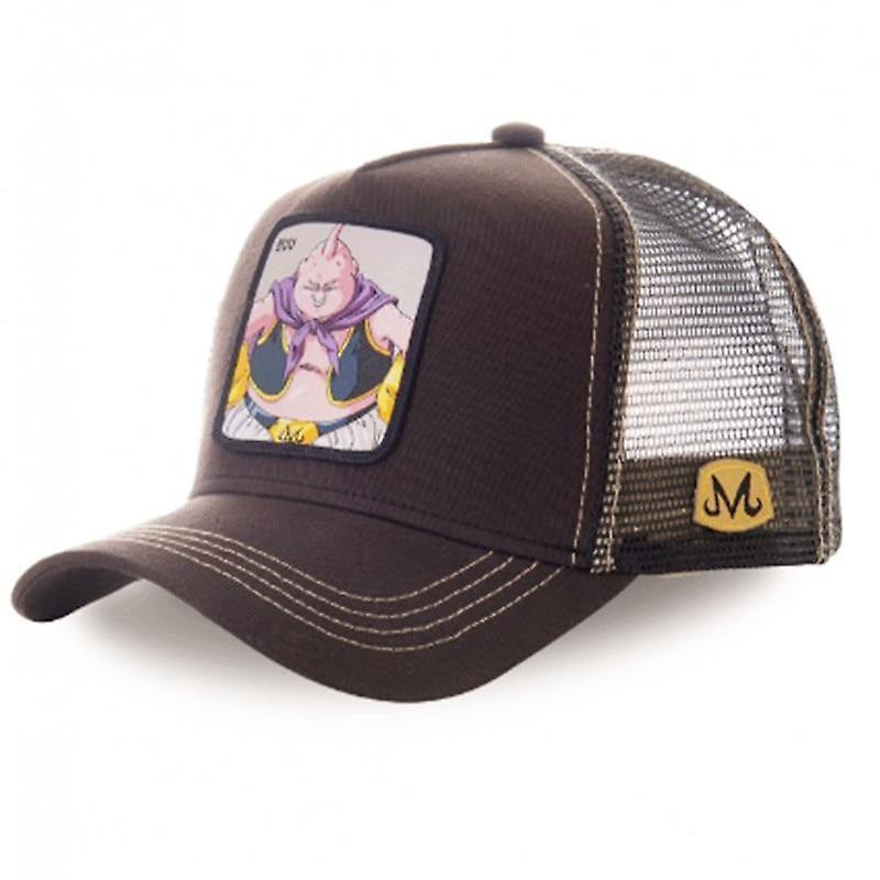 Slowmoose Newest Dragon Ball Hat, All Styles Mesh Cap High Quality Curved Brim Trucker Brown BUU 54cm-62cm