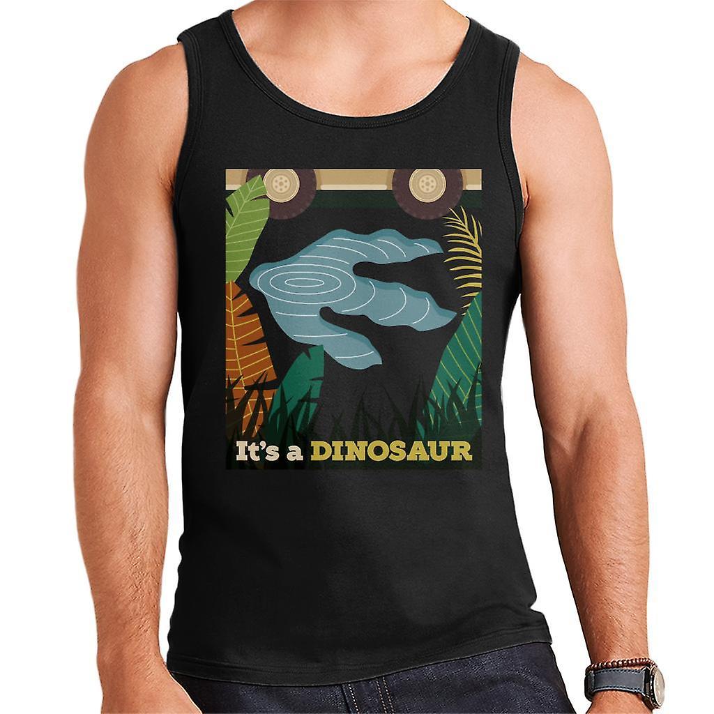 Jurassic Park Its A Dinosaur Footprint Men's Vest Black X-Large