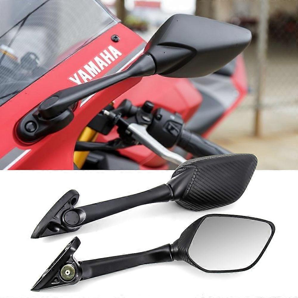 Boussder Motorcycle Motorbike Foldable Side Mirrors Blind Spot Rearview Mirrors Cover Cap For Yamaha YZF R3 R25 2015-2018 YZF-R3 YZF-R25 Classic style