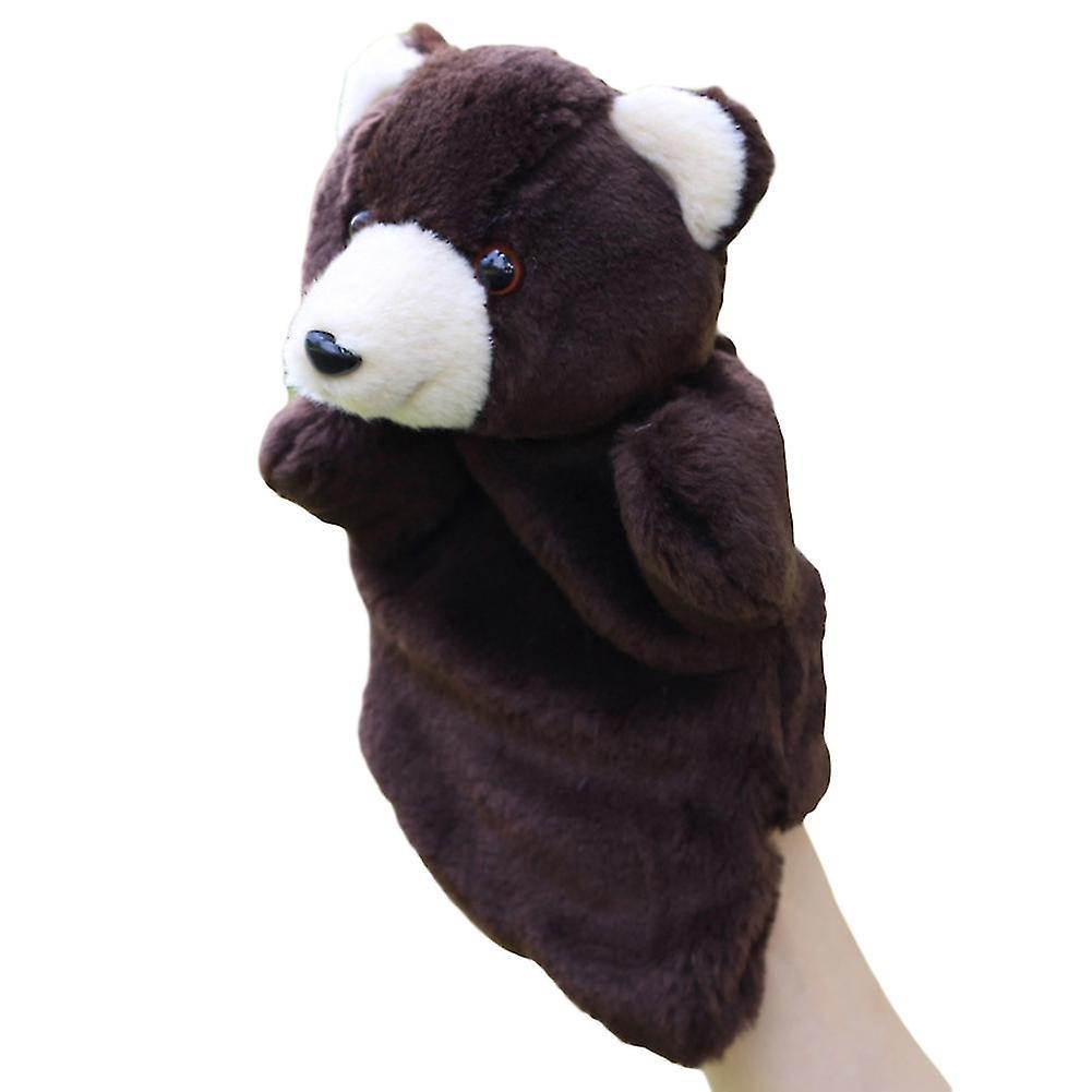 Trumsen Cute Plush Bear Animal Hand Puppet Doll Intelligent Parent-child Toy Kids Gift Black