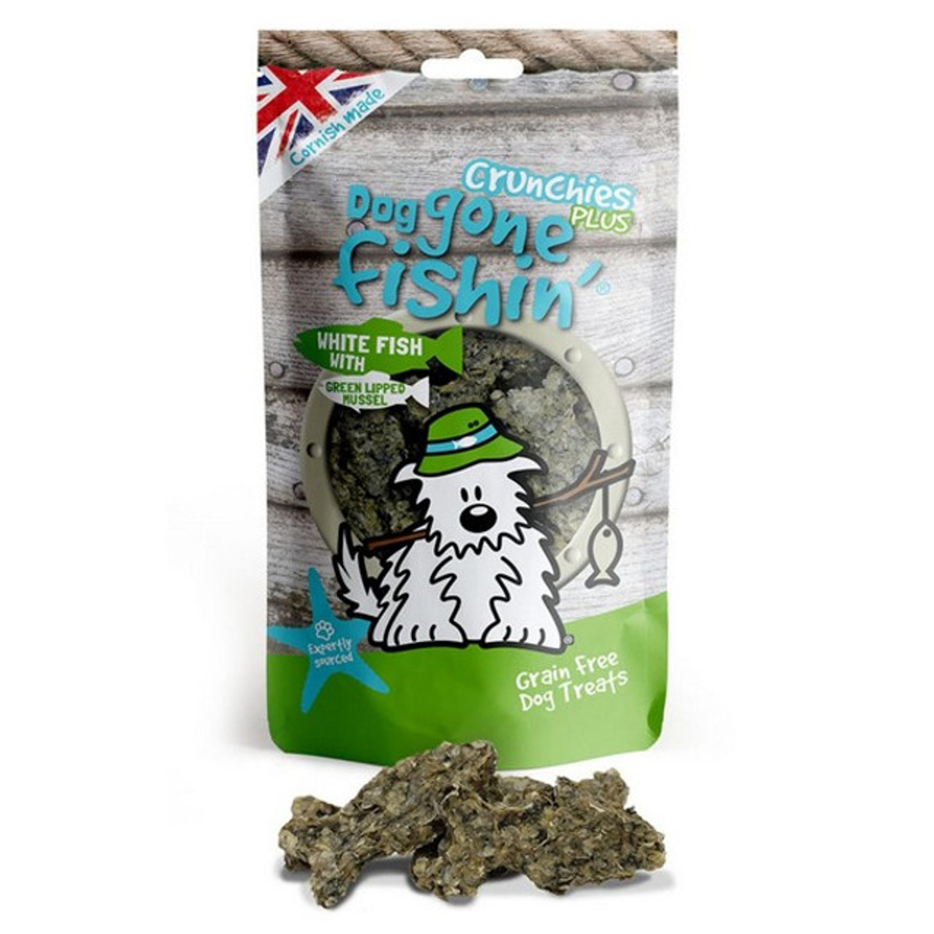 Dog Gone Fishin' Dog Gone Fishin' White fish Green Lipped Mussel Crunchies Dog Treats Case 6