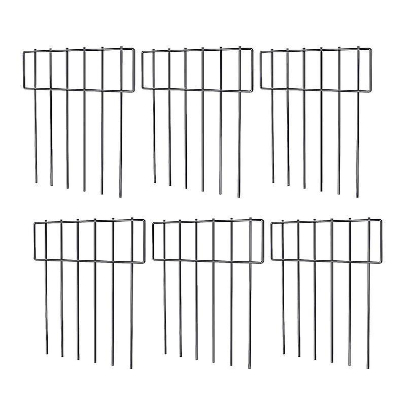 Flasidu 6Pcs Garden Fence Rustproof Steel Wire Animal Barrier Fence Easy Install Panels Keep Critters Out for Yard