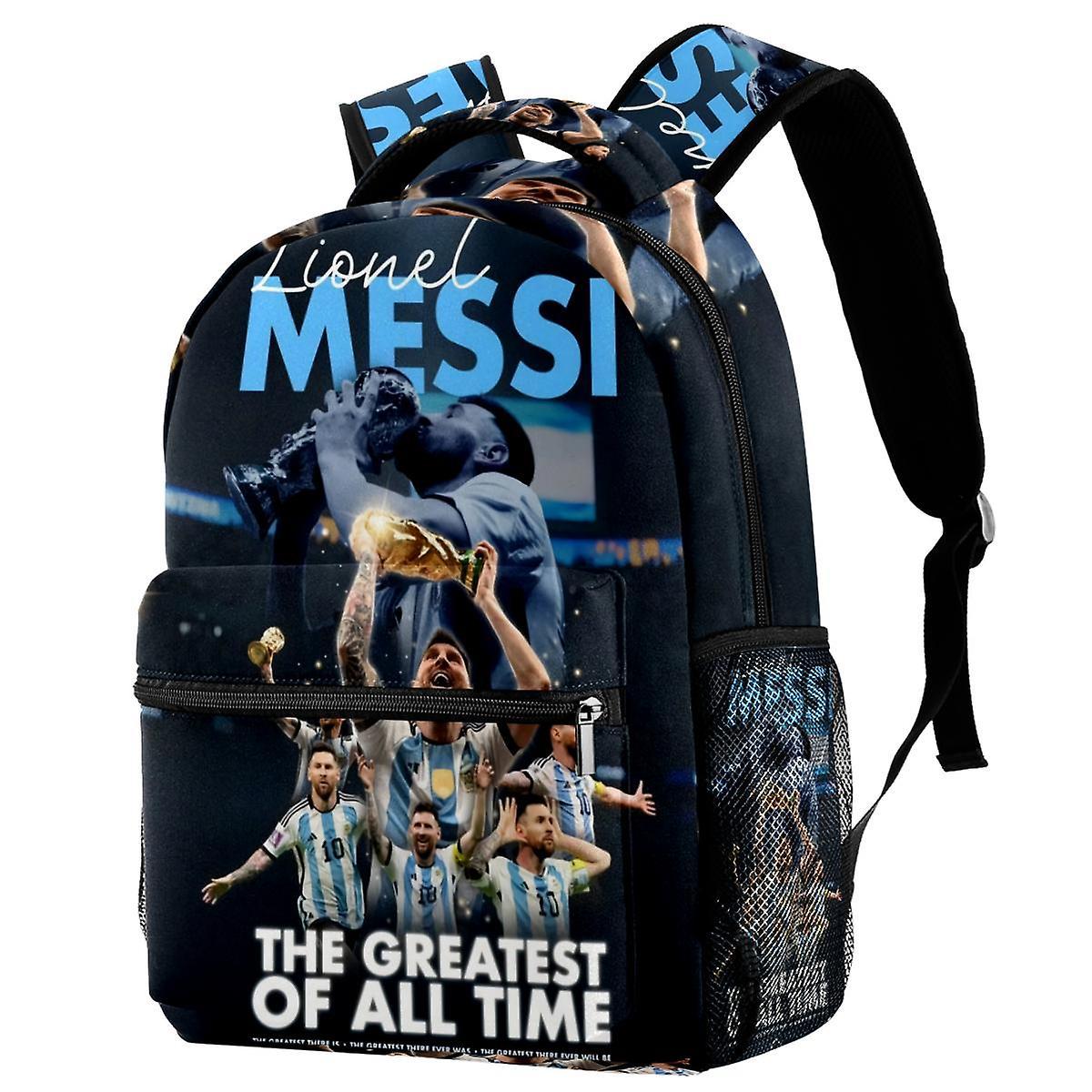 Gamurry Football Star Lionel Messi World Cup Printed The Student Boys Girls Kids Schoolbag Trip Business Travel Adults Backpack Multicolored 29.4x2...