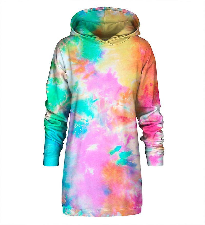 Mr Gugu & Miss Go Mr. Gugu Miss Go TIE DYE OVERSIZE HOODIE DRESS pink L