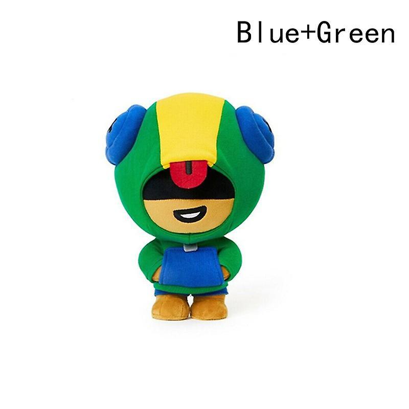 Unbrand Doll Mobile Game Wilderness Fighting Card Doll Toy Brawl Stars Standing Plush Blue Green 1pc