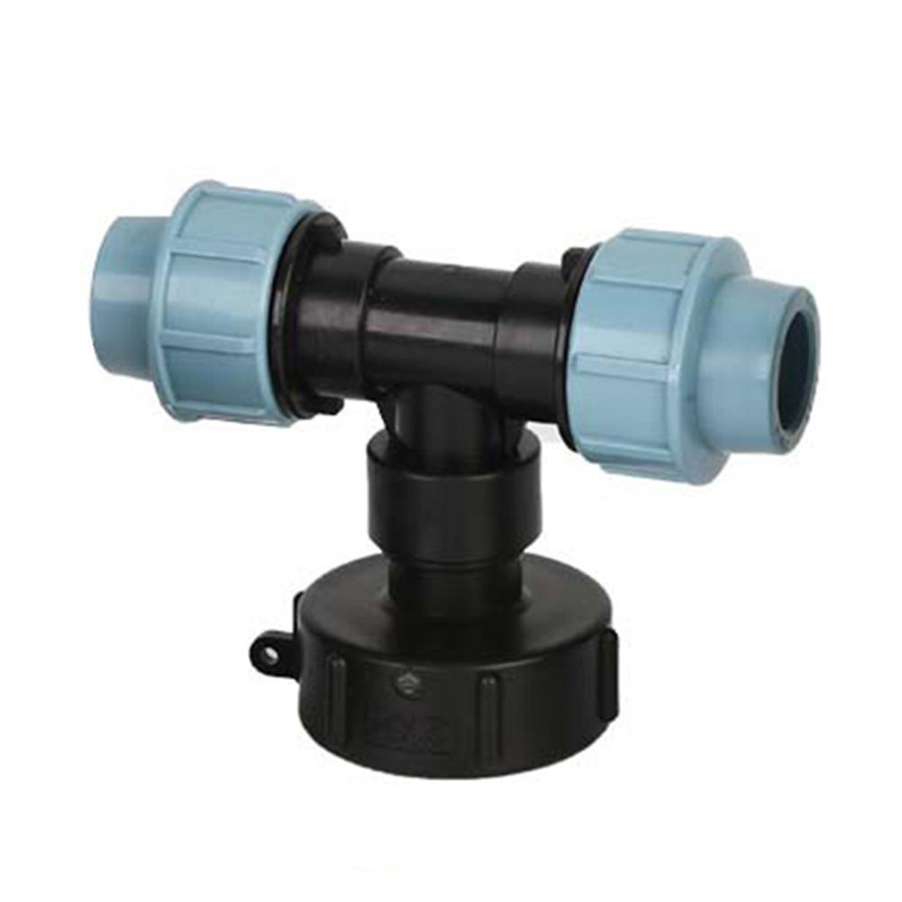 newmerun IBC Tank Water Pipe Connector Garden Lawn Hose Adapter Home Tap Fitting Tool 32mm,Tee Adapter