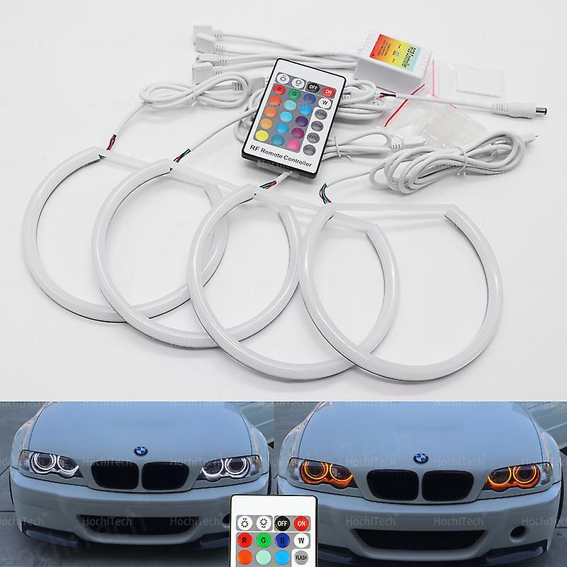 Car Light Rgb Cotton Angel Eyes Kit Halo Ring 131mm*4 For Bmw E36 E38 E39 E46 525i 528i 530i 540i 740i 750i 730d 740d 728i 320i 325i 330i