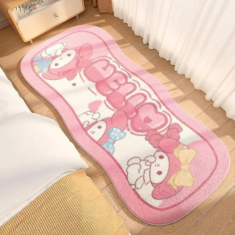 Aionyaaa Sanrio Kawaii Cinnamoroll Mat Kuromi Cartoon Cute Soft Imitation Cashmere Carpet Ins Anime Non-slip Bathroom Absorbent Floor Mat My Melody...