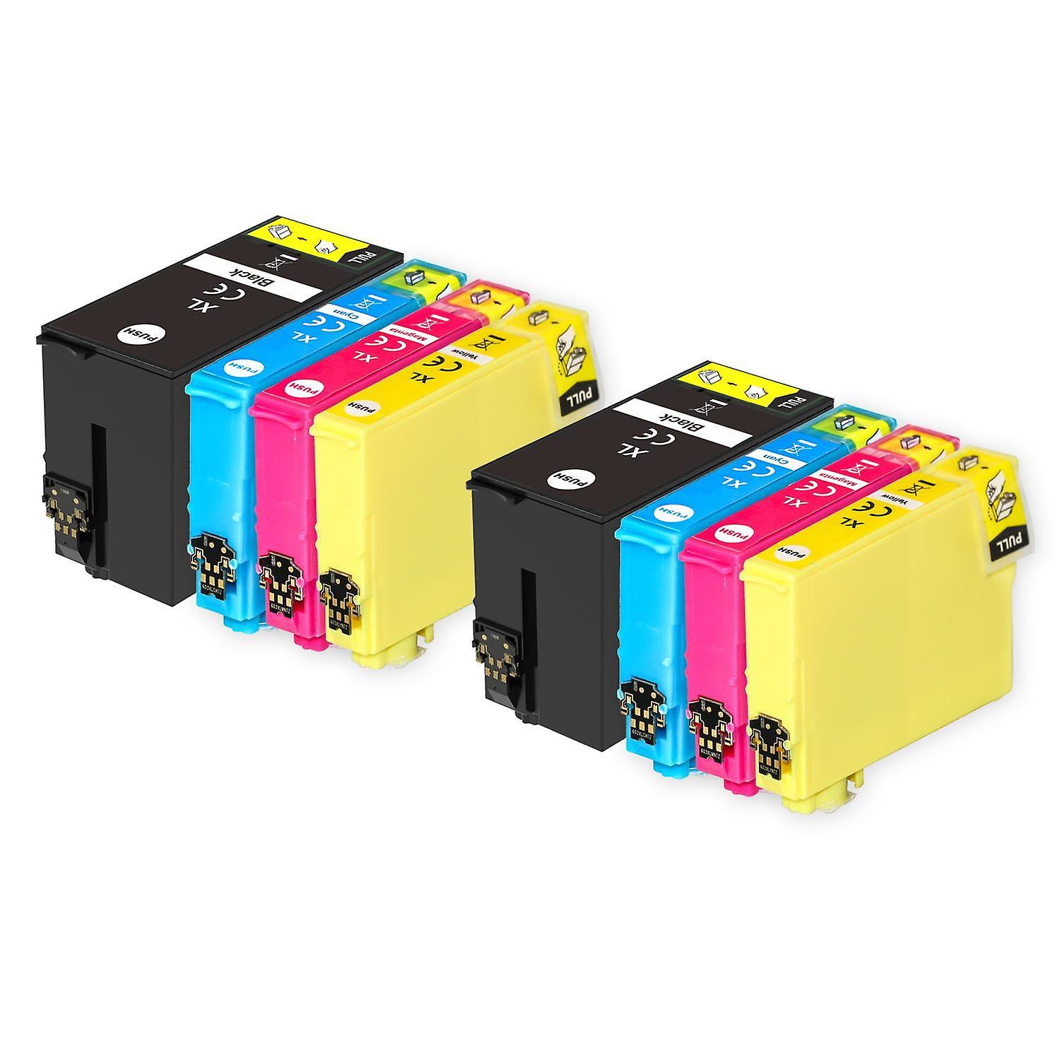 2 Set of 4 Ink Cartridges to replace Epson T2715 (27XL Series) Compatible/non-OEM from Go Inks (8 Inks) Black/Cyan/Magenta