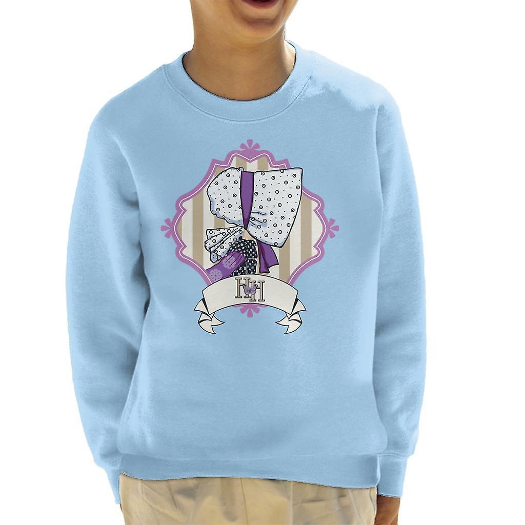 Holly Hobbie Bonnet Side Profile Kid's Sweatshirt Sky Blue X-Small (3-4 yrs)