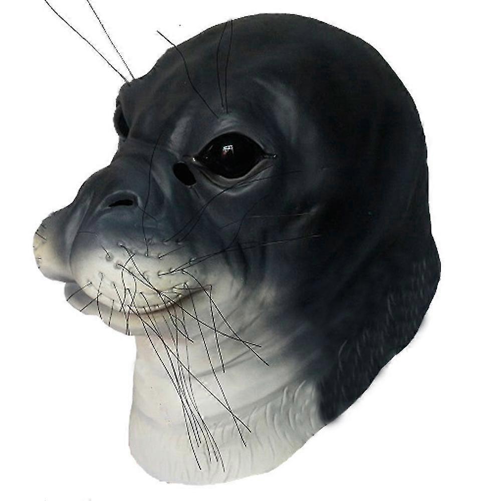 Bhtv New Cute Animal Latex Mask Realistic Overhead Aquatic Seal Masks Fancy Props Cosplay Party Fancy Dress