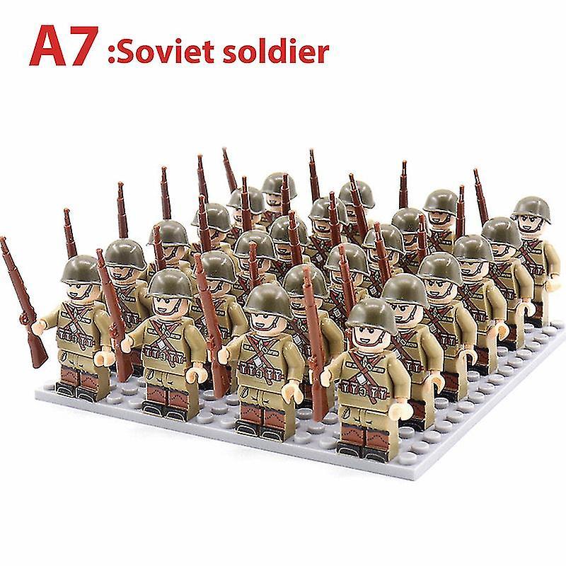 Cloud Xiang Military Figures Building Blocks German Soviet Us Uk China Soldiers Bricks Toys C