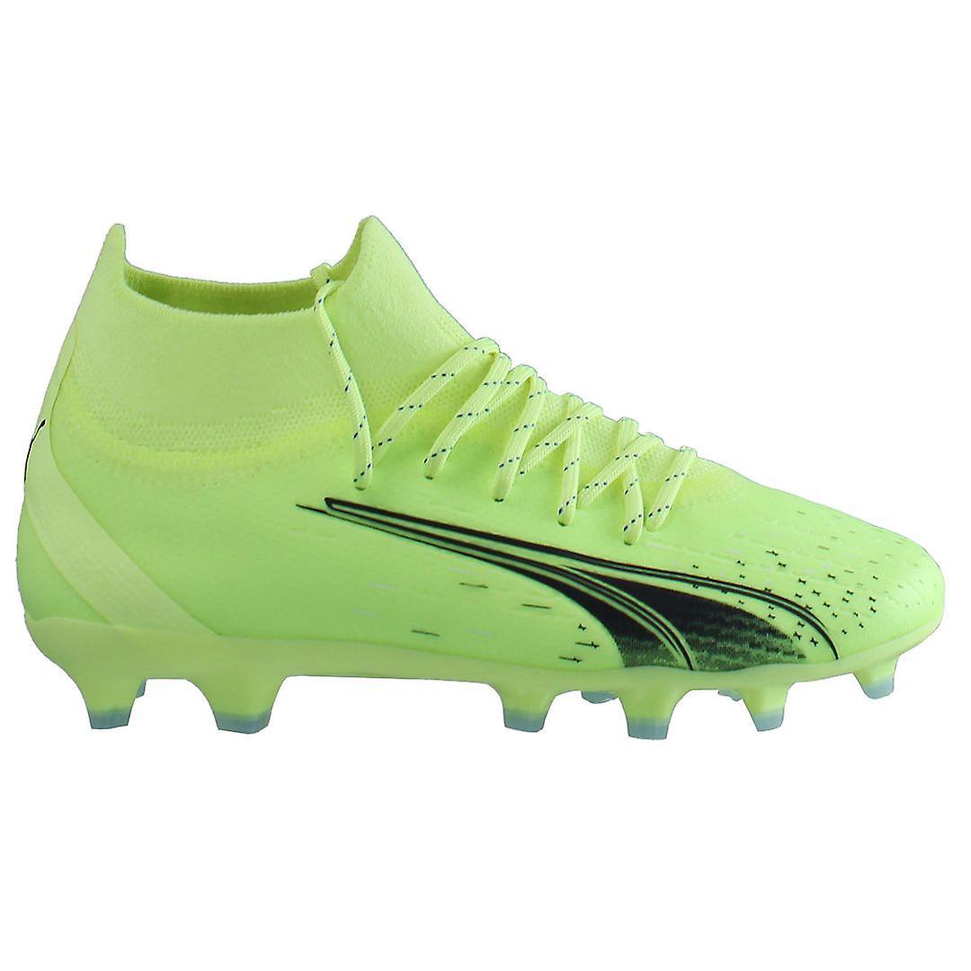 Puma Ultra Pro FG/AG Lace-Up Green Synthetic Kids Football Boots 106918 01 UK 5 EU 38 US 6