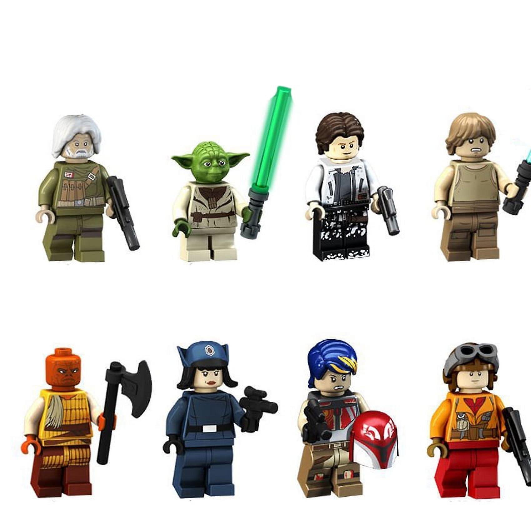 YM Studio 8 PCS  Minifigure 8 Action Figures Black Series Assembling Block Toys