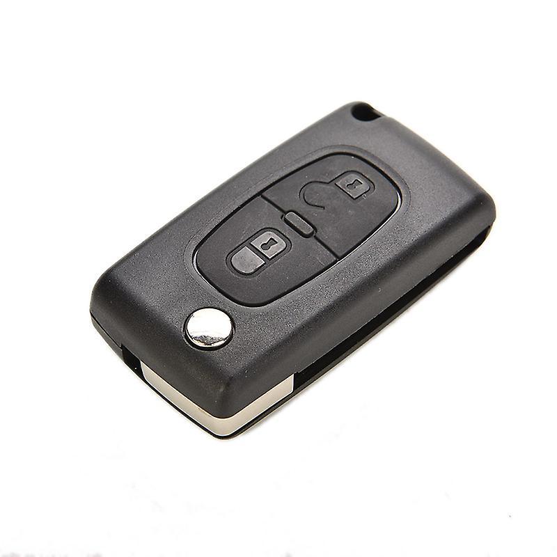 Welloff 2 Buttons Plastic Remote Flip Key Shell Replacement For PEUGEOT 207 307 308 Uncut