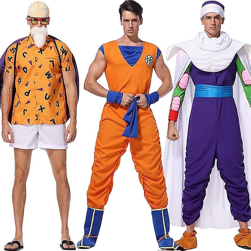 Mmcici Dragon Ball Z Goku Costume for Men, Adult Anime Goku Halloween Costume Orange L