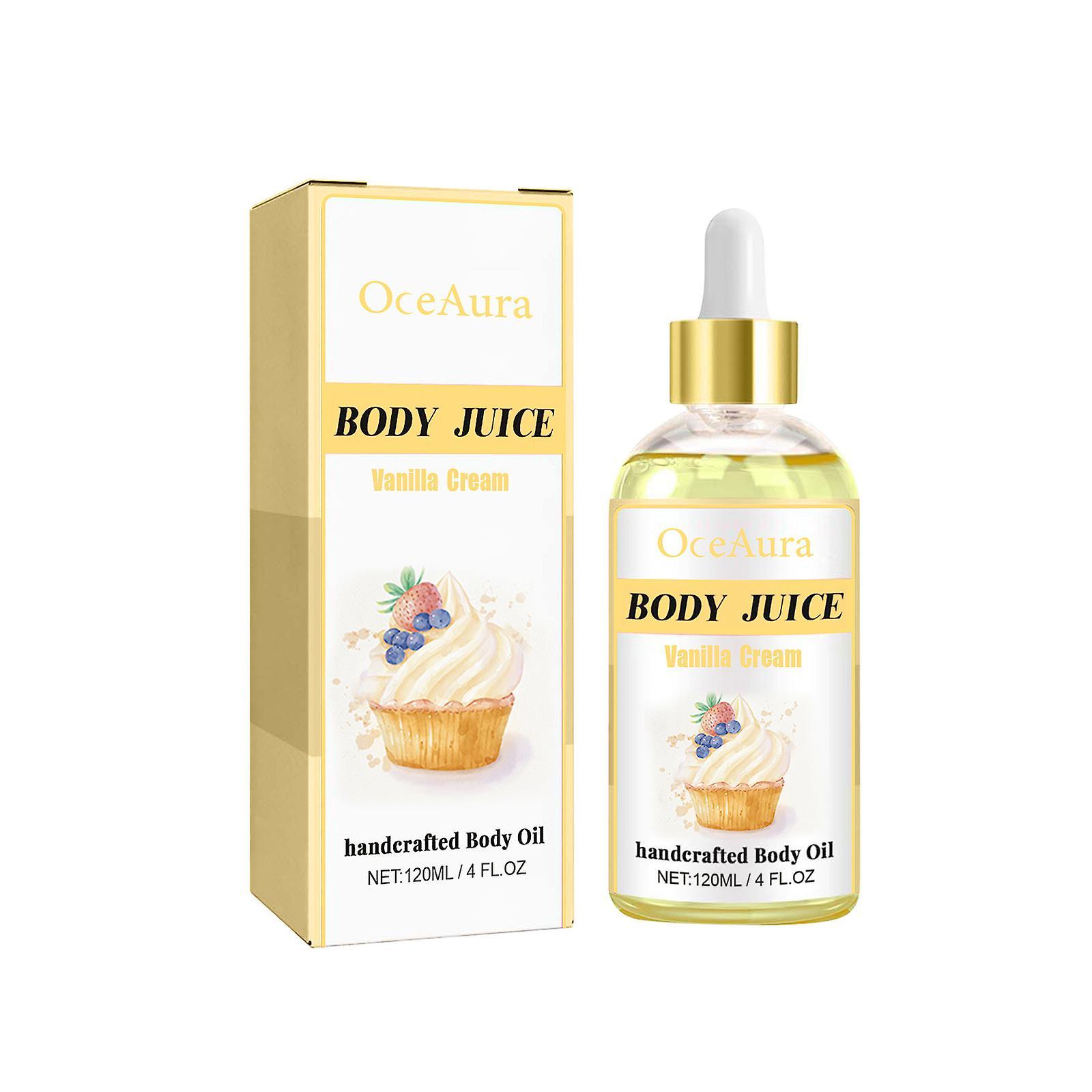 Hoh 120ml Body Juice Oil, Body Juice Oil Cinnamon Bun, Peach Body Oil, Cake Body Oil, Body Oil, Moisturizing Body Oil Vanilla Cream