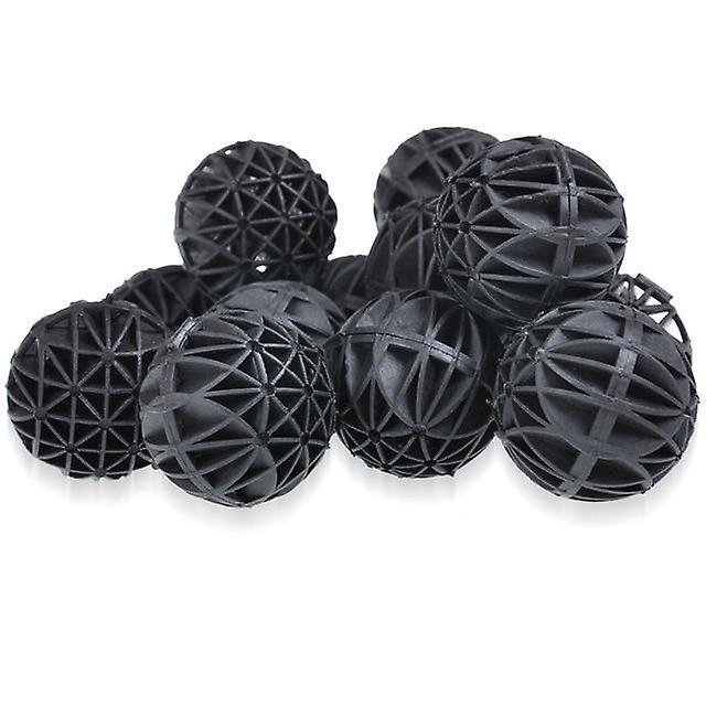 Slowmoose Aquarium Fish Tank Filter Media Ceramic Rings Activated Carbon Bio Balls Clear 150G / Black Bio Balls