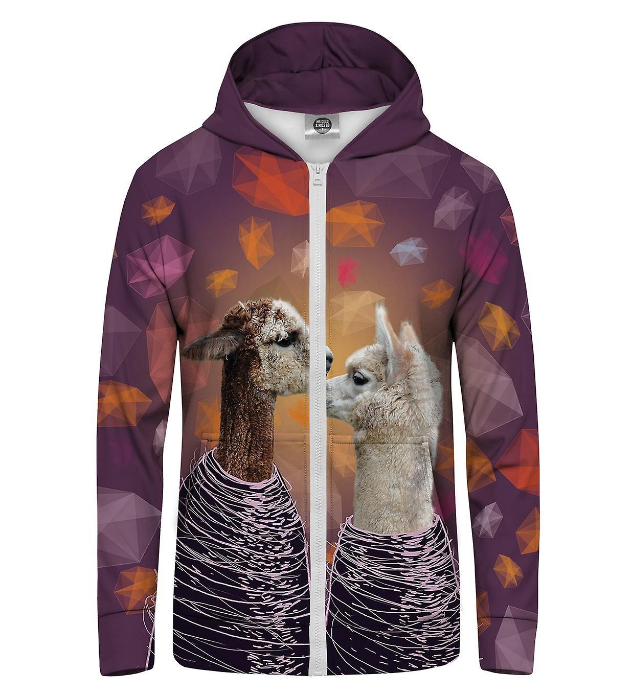 Mr Gugu & Miss Go Mr. GUGU & Miss GO Couple Hoodie Kangaroo Zip Up violet XS