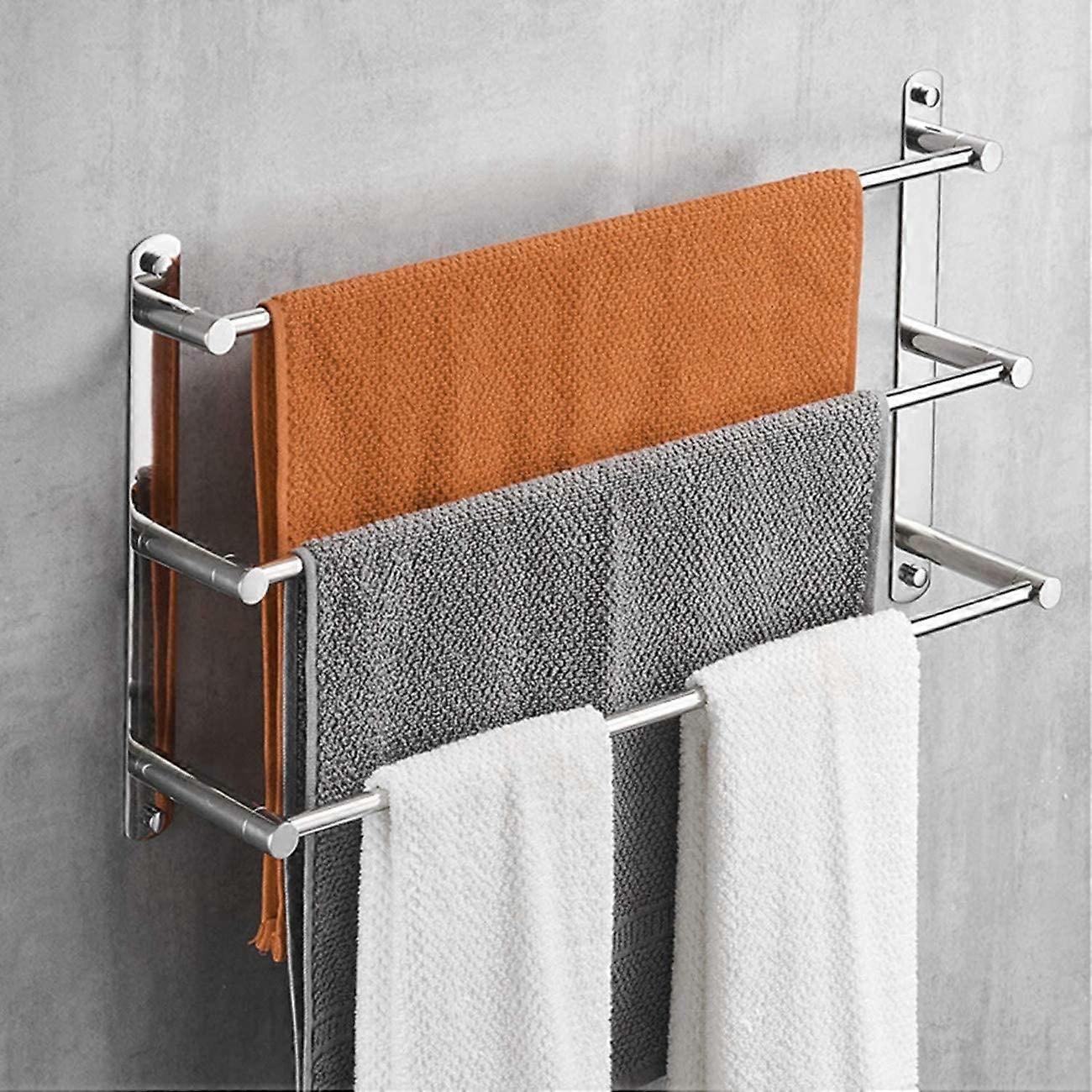 Grape Pp 3 pole 40cm wall mounted bathroom towel rail