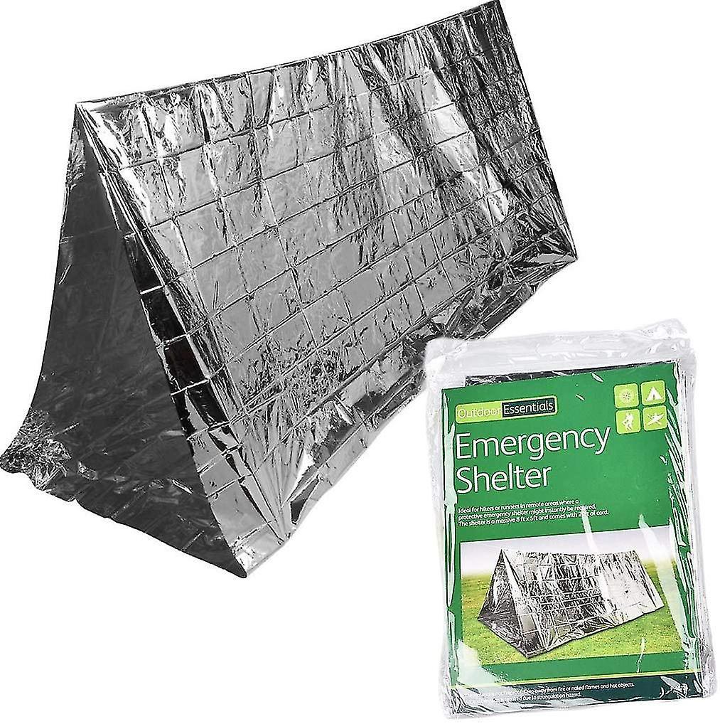 Le Contente Emergency Survival Shelter Rescue Thermal Tube Tent Outdoor Essentials For Camping Hiking Silver